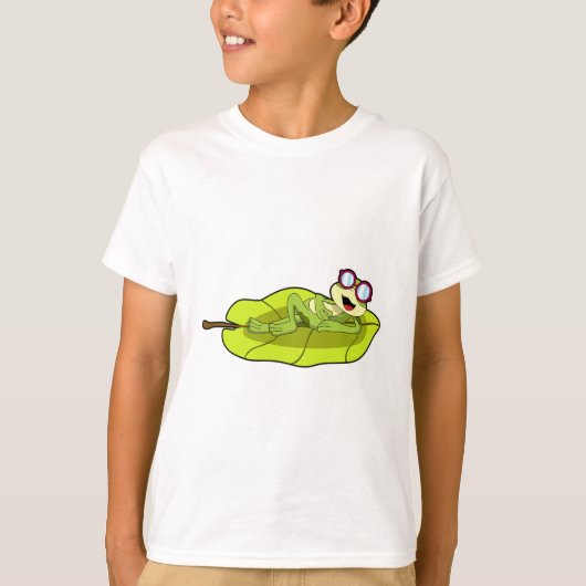 Frosch mit Sonnenbrille T-Shirt (Vorderseite)