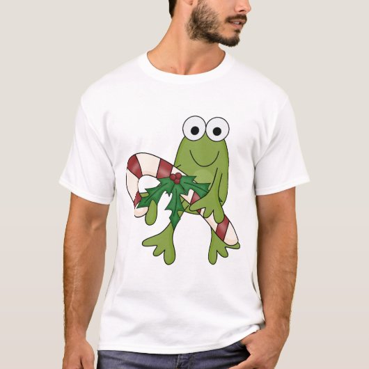 Frosch mit Süßkanistenhemden und Geschenken T-Shirt (Vorderseite)