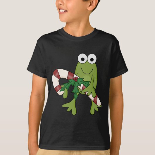 Frosch mit Süßkanistenhemden und Geschenken T-Shirt (Vorderseite)