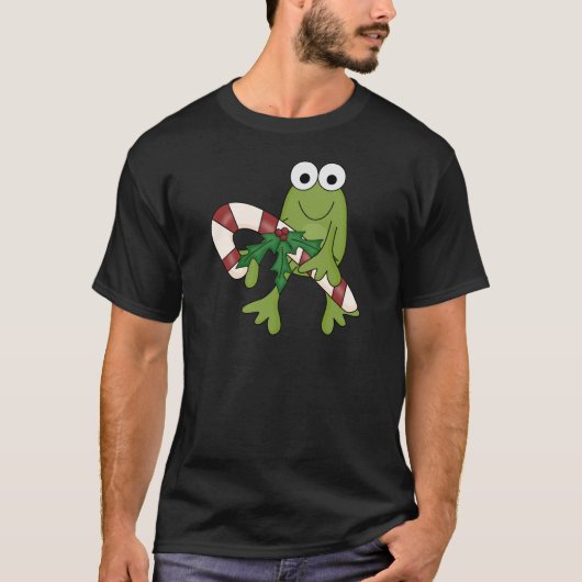 Frosch mit Süßkanistenhemden und Geschenken T-Shirt (Vorderseite)