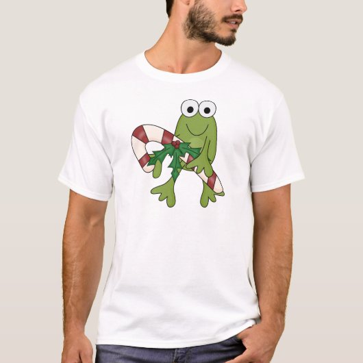 Frosch mit Süßkanistenhemden und Geschenken T-Shirt (Vorderseite)