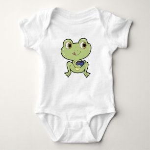 Frosch mit Tasse Kaffee Baby Strampler