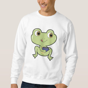 Frosch mit Tasse Kaffee Sweatshirt