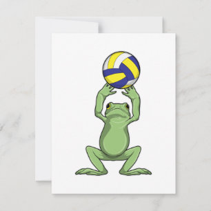 Frosch mit Volleyball