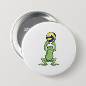 Frosch mit Volleyball Button (Vorne & Hinten)