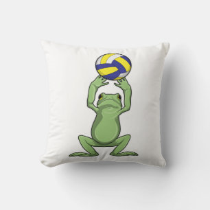 Frosch mit Volleyball Kissen