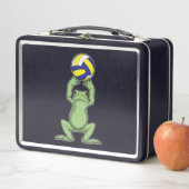 Frosch mit Volleyball Metall Brotdose (Beispiel)