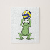 Frosch mit Volleyball Puzzle (Vertikal)