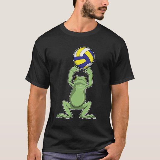 Frosch mit Volleyball T-Shirt (Vorderseite)