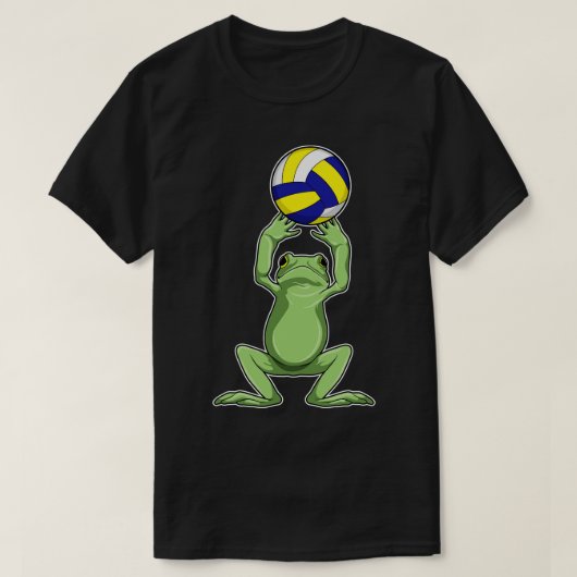 Frosch mit Volleyball T-Shirt (Design vorne)