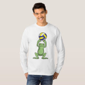 Frosch mit Volleyball T-Shirt (Vorne ganz)