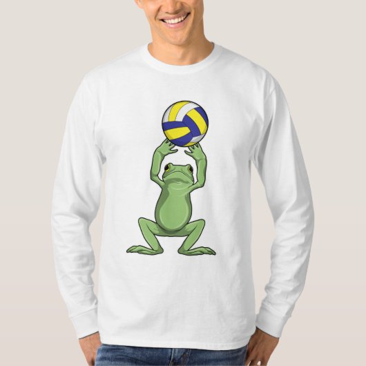 Frosch mit Volleyball T-Shirt (Vorderseite)