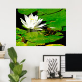 Frosch mit Wasser Lippenreflexion Poster (Heimbüro)