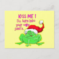 Frosch mit Weihnachtsmannmütze Funny Sprichwort