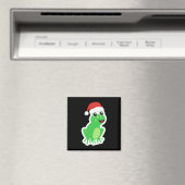 Frosch mit Weihnachtsmannmütze für Weihnachten Paj Magnet (In Situ (Geschirrspüler))