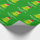 Frosch mit Weihnachtsmannmütze-und Geschenkpapier (Ecke)