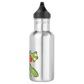Frosch mit Zunge draußen Edelstahlflasche (Rechts)