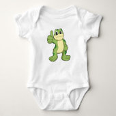 Frosch mit Zustimmung Baby Strampler (Vorderseite)