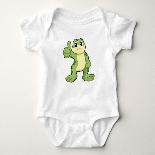 Frosch mit Zustimmung Baby Strampler (Vorderseite)