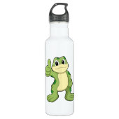 Frosch mit Zustimmung Edelstahlflasche (Vorderseite)
