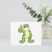 Frosch mit Zustimmung Postkarte (Stehend Vorderseite)