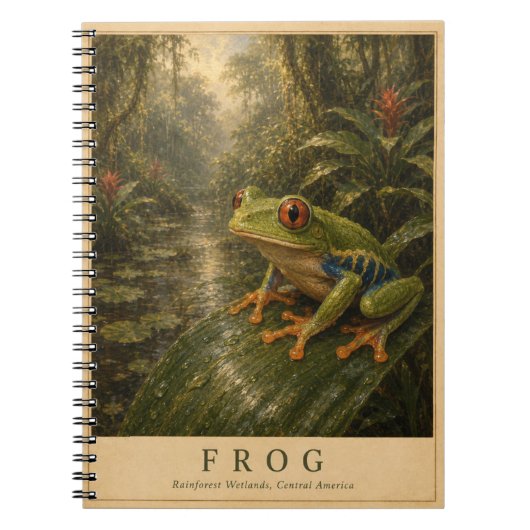Frosch Mittelamerika VINTAGE Notizblock (Vorderseite)