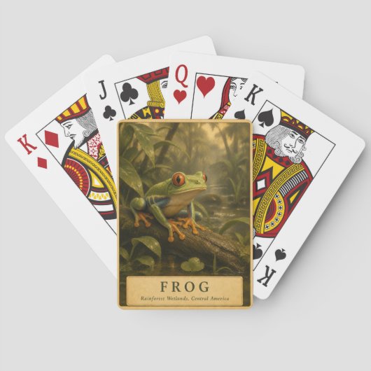 Frosch Mittelamerika VINTAGE Spielkarten (Rückseite)