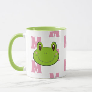 Frosch Monogram Muster Tasse