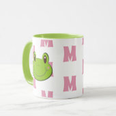 Frosch Monogram Muster Tasse (Vorderseite Links)