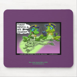 Frosch-Mordkommissariat-Cartoon Auf Hochwertiger M Mousepad