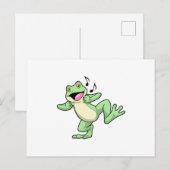 Frosch Musik Tanz Postkarte (Vorne/Hinten)