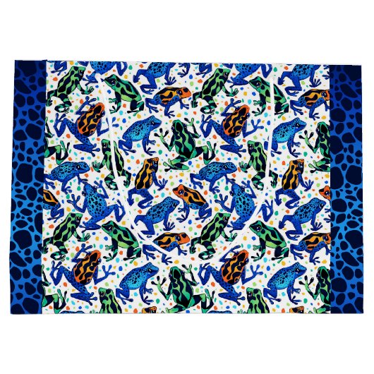 Frosch Muster Geschenktasche Große Geschenktüte (Rückseite)