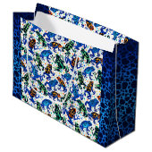 Frosch Muster Geschenktasche Große Geschenktüte (Vorderseite Schrägansicht)