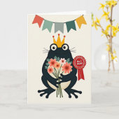 Frosch-Muttertagskarte Karte (Gelbe Blume)
