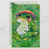 Frosch namens Clover Briefpapier (Vorne/Hinten)