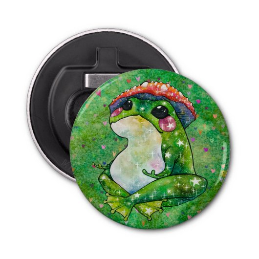 Frosch namens Clover Flaschenöffner (Vorderseite)