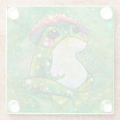 Frosch namens Clover Glasuntersetzer (Rückseite)