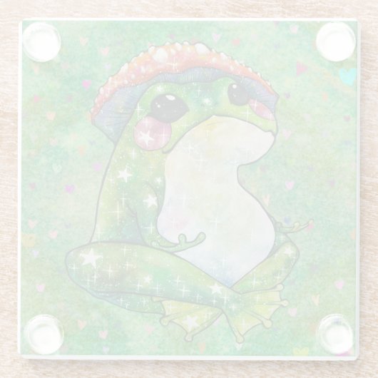 Frosch namens Clover Glasuntersetzer (Rückseite)