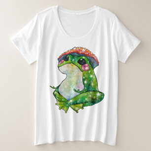 Frosch namens Clover Große Größe T-Shirt