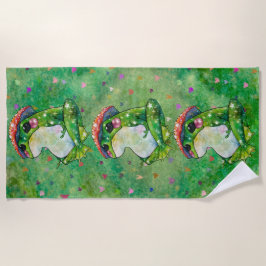 Frosch namens Clover Strandtuch