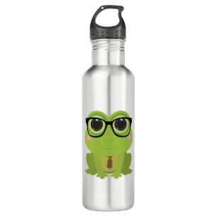 Frosch-Nerd Edelstahlflasche