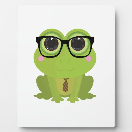 Frosch-Nerd Fotoplatte (Vorderseite)