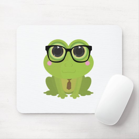 Frosch-Nerd Mousepad (Mit Mouse)
