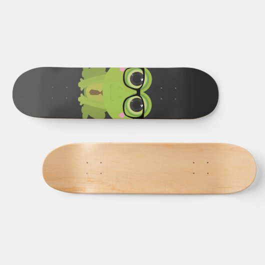 Frosch-Nerd Skateboard (Horizontal)