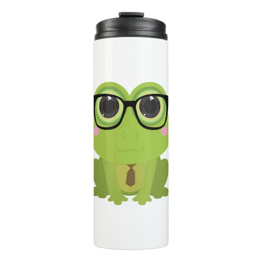 Frosch-Nerd Thermosbecher (Vorderseite)