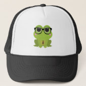 Frosch-Nerd Truckerkappe (Vorderseite)