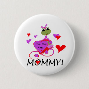 Frosch New Mommy T - Shirt und Geschenke Button