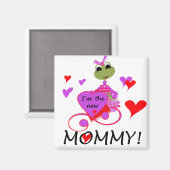 Frosch New Mommy T - Shirt und Geschenke Magnet (Vorderseite/Rückseite)
