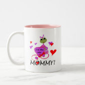 Frosch New Mommy T - Shirt und Geschenke Zweifarbige Tasse (Links)