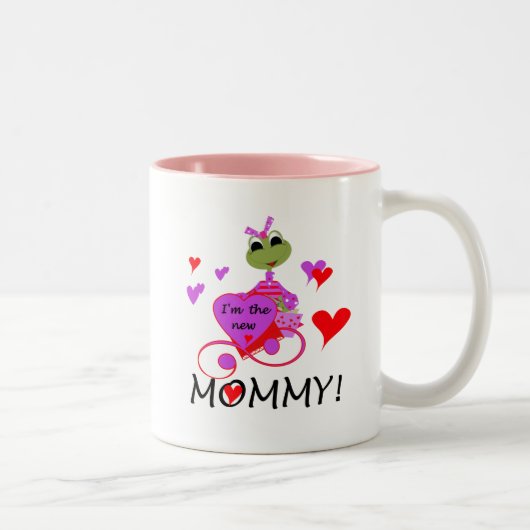 Frosch New Mommy T - Shirt und Geschenke Zweifarbige Tasse (Rechts)
